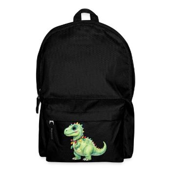 Colorful dinosaur with fairy lights - Backpack - black - Front