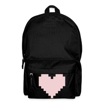 Cœur Rose Pixel - Sac à dos - noir - Devant