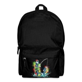 Fischerlegende Fischerfisch - Rucksack - Schwarz - Vorne