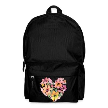 Floral Heart - Backpack - black - Front