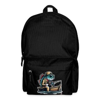 Angeln Angler - Rucksack - Schwarz - Vorne