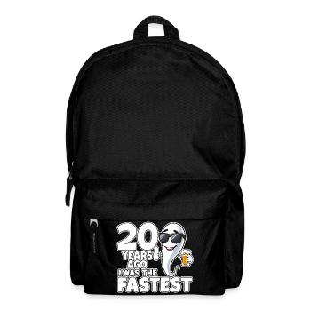 Vor 20 Jahren: Der schnellste lustige Geburtstag - Rucksack - Schwarz - Vorne
