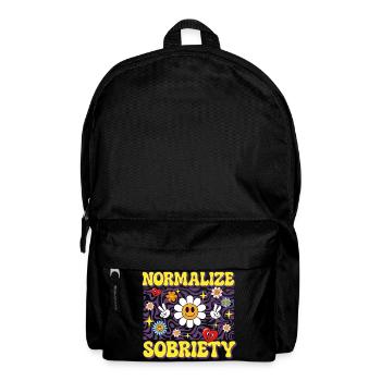 Normalisation de la récupération de sobriété : jalon AA NA - Sac à dos - noir - Devant