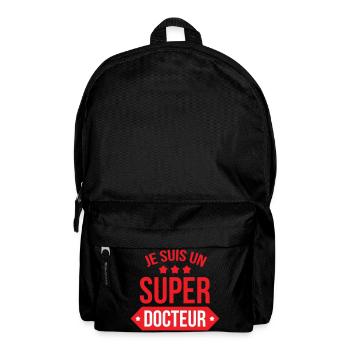 Je suis un super docteur humour rouge - Sac à dos - noir - Devant