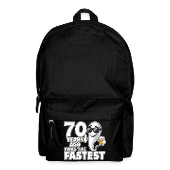 Il y a 70 ans, l’anniversaire le plus rapide et drôle - Sac à dos - noir - Devant