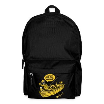 Encore un casting, Angler fun Shirt, sweat à capuche, casquette - Sac à dos - noir - Devant