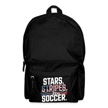 Stars Stripes Soccer – USA Fußball Fan - Rucksack - Schwarz - Vorne