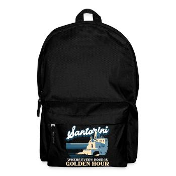 Santorini Where Every Hour Is Golden Hour - Backpack - black - Front