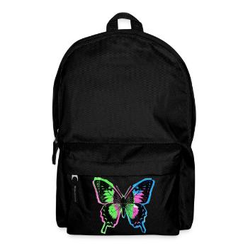 Retro Vintage Schmetterling - Rucksack - Schwarz - Vorne