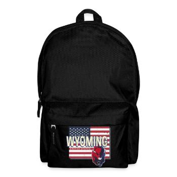 Wyoming United States Retro Map USA - Backpack - black - Front