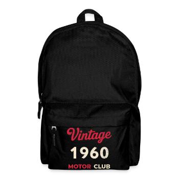 Vintage 1960 Motor Club Retro Geburtsjahr Geschenk - Rucksack - Schwarz - Vorne
