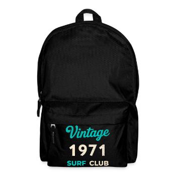 Vintage 1971 Surf Club Retro Geburtsjahr Geschenk - Rucksack - Schwarz - Vorne