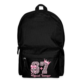 13. Geburtstags-Shirt Lustiges Meme 67 Geburtstag 13 - Rucksack - Schwarz - Vorne