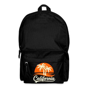 Palmen, Dämmerung, Kalifornien, - Rucksack - Schwarz - Vorne