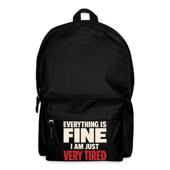 Burnt-out millennial, tired adult, - Backpack - black - Front