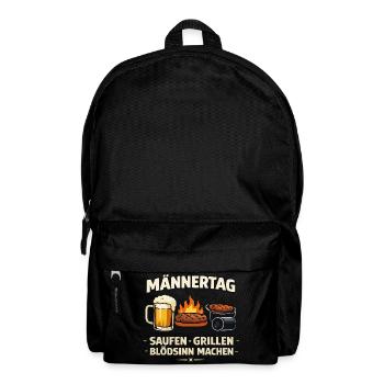 MännerTag Grillgaudi Design - Rucksack - Schwarz - Vorne