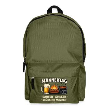MännerTag Grillgaudi Design - Rucksack - Olivgrün - Vorne
