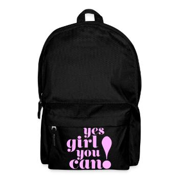 Yes girl you can! Motivation Typografie Design - Sac à dos - noir - Devant