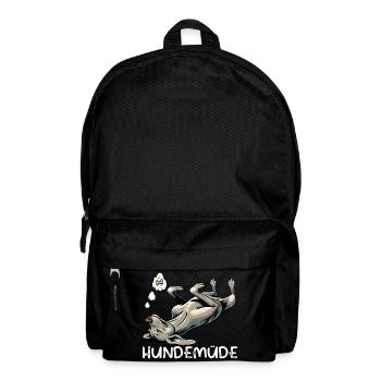 Hundemüde Weimaraner Weimaranerhalter Silbergeist - Rucksack - Schwarz - Vorne