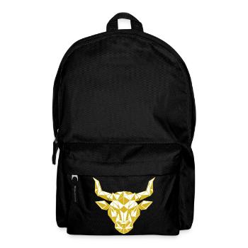 Geometric Gold Bull Head - Backpack - black - Front