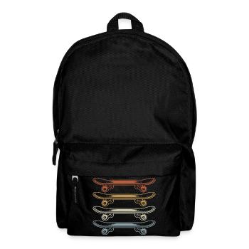 Skateboard | Skater | Skateboarder Geschenk - Rucksack - Schwarz - Vorne