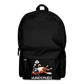 Hundemüde Boxer Boxerhalter Boxerhund Boxerhunde - Rucksack - Schwarz - Vorne
