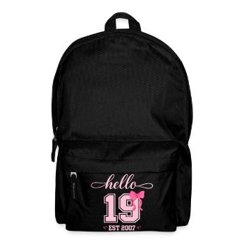Bonjour 19 Est 2007 Designer pour l’anniversaire des femmes - Sac à dos - noir - Devant