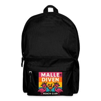 Malle Diven Beach Club Flamingo Mallorca Party  - Rucksack - Schwarz - Vorne