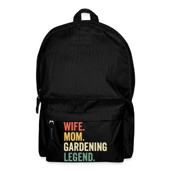 Épouse Maman Légende du jardinage - Sac à dos - noir - Devant