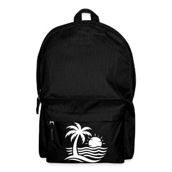 Mer de la plage de Palm Tree - Sac à dos - noir - Devant