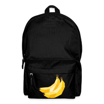 Geometric Bananas – Modern Fruit Motif - Backpack - black - Front