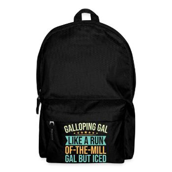 Hobby Horse Rider Galloping Gal English Riding - Backpack - black - Front