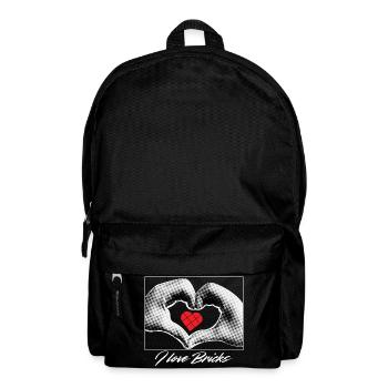 Heart in Hands Clamping Blocks - Backpack - black - Front