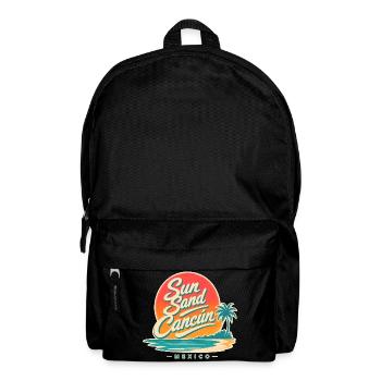 Cadeaux de vacances à la plage, Soleil Sand Cancun Mexique - Sac à dos - noir - Devant