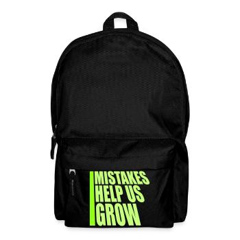 Mistakes Help Us Grow Lustig Motivational Wachstum - Rucksack - Schwarz - Vorne