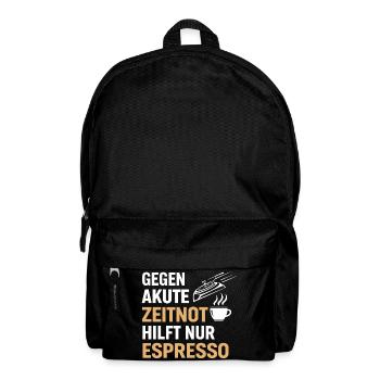 Schach Zeitnot Espresso Shirt | Witziges Geschenk - Rucksack - Schwarz - Vorne