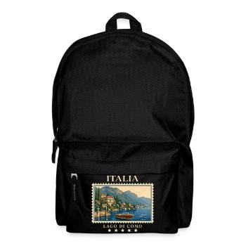 Italien Lago di Como Vintage Reisemarke - Rucksack - Schwarz - Vorne