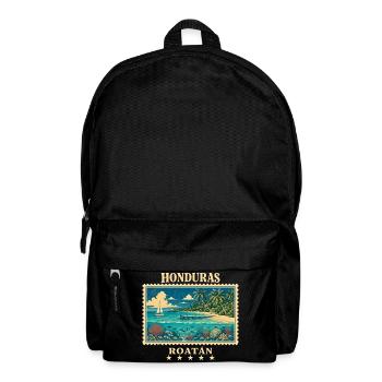 Honduras Roatán Vintage Reisemarke - Rucksack - Schwarz - Vorne