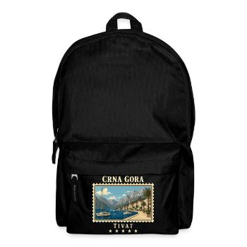 Montenegro Tivat Vintage Reisemarke - Rucksack - Schwarz - Vorne