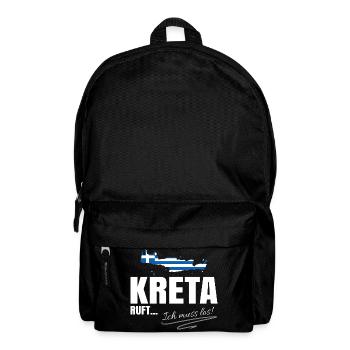 Kreta Auswandern - Rucksack - Schwarz - Vorne