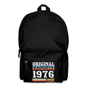 Vintage August 1976 Vintage Retro Birthday - Backpack - black - Front