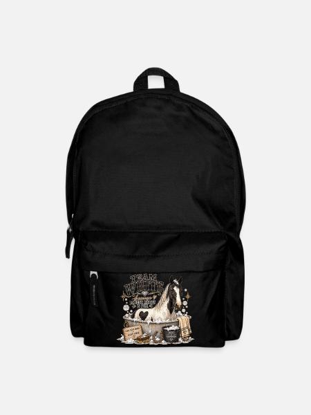 Team Weiß – Pferdebadeclub - Rucksack - Schwarz