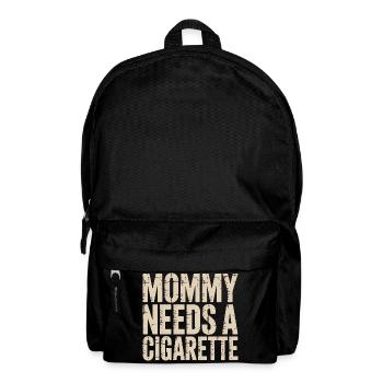 Mama braucht eine Zigarette – lustiges Retro-Zitat - Rucksack - Schwarz - Vorne