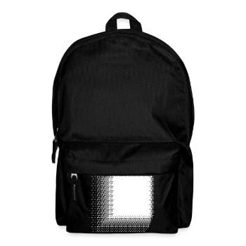 Quadratische Halbton-Kompostierung - Rucksack - Schwarz - Vorne