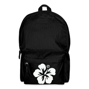 Hibiskus Tropenprint - Rucksack - Schwarz - Vorne