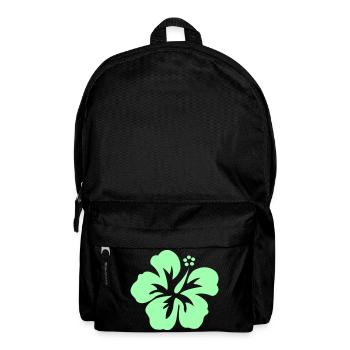 Mint Hibiskus Silhouette - Rucksack - Schwarz - Vorne