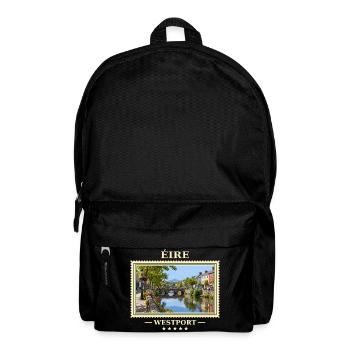 Irland Westport Vintage Reisemarke - Rucksack - Schwarz - Vorne
