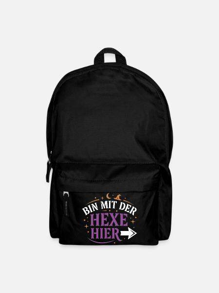 Trick or Treat | Bin Mit Der Hexe Hier | Halloween - Rucksack - Schwarz