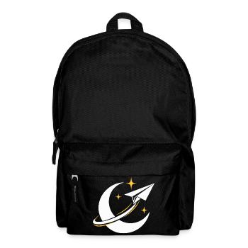 Papierflieger im Mondorbit - Rucksack - Schwarz - Vorne