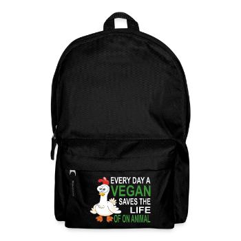 EVERY DAY VEGAN SAVES THE LIFE OF ANIMAL - Backpack - black - Front